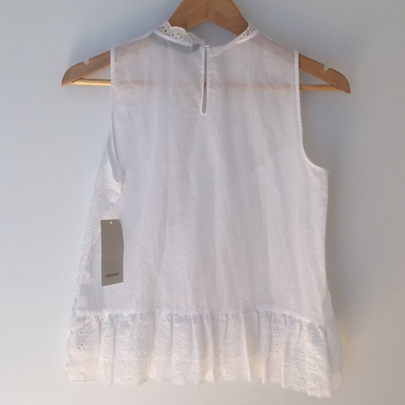 Zara Embroidered Top with Ruffle Trim - Picture 6 of 7